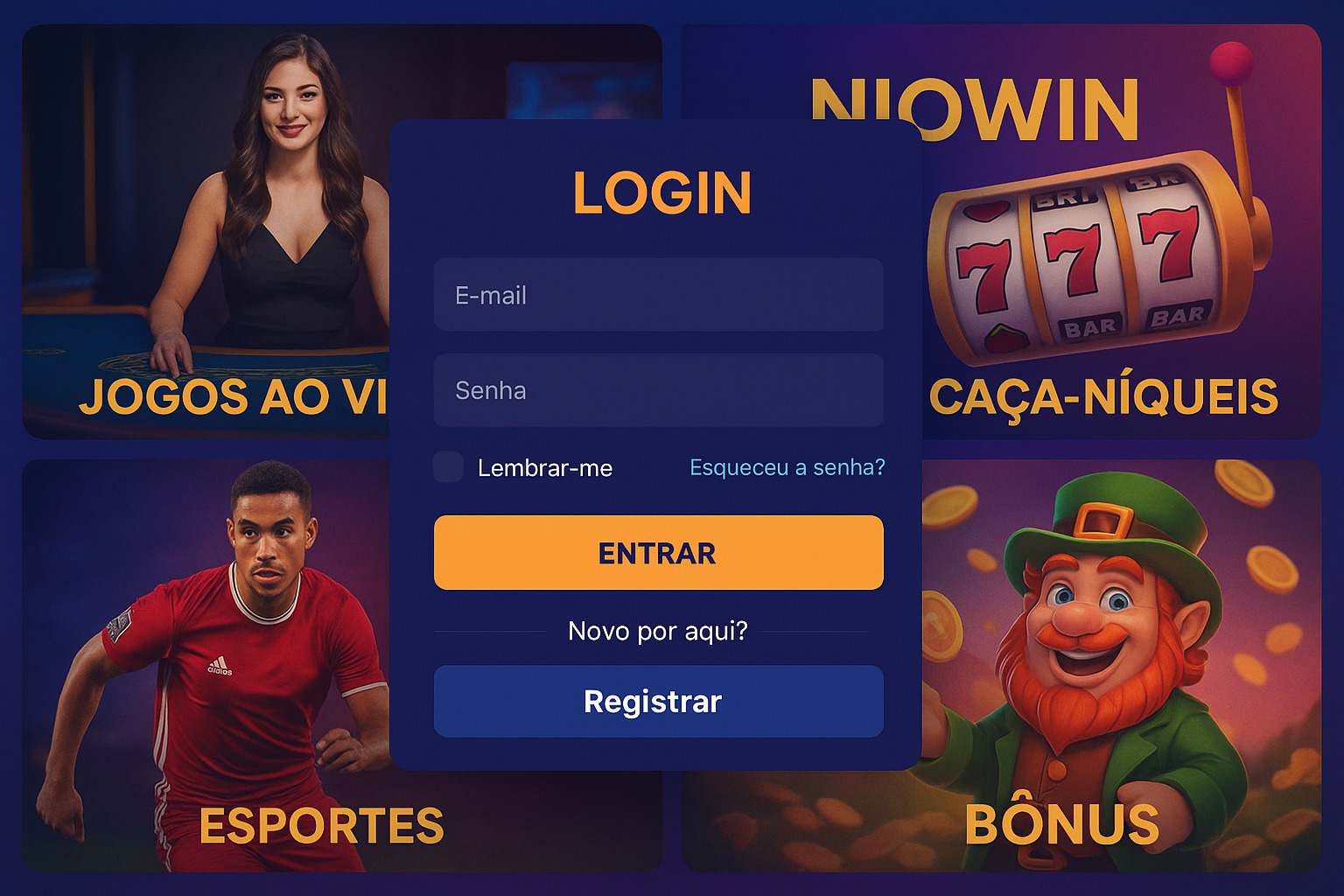 Criar uma nova Conta no plataforma NIOWIN